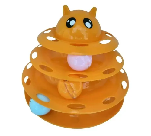 Kedi Başlıklı 3 Katlı Kedi Oyuncağı