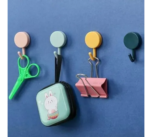 Kendinden Yapışkanlı Renkli Duvar Askısı 10 Adet