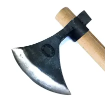 Keserli Saplı Büyük Ay Balta 90 cm - Dövme Çelikten