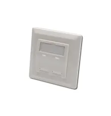 Keystone Jack Takmak İçin 2 li Priz (50/50 mm) Çerçevesi (80/80 mm), tozdan korumak amacıyla kapaklı