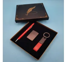 Kırmızı Anahtarlık Çakmak Ve Touchpen Kalem