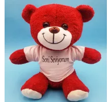 Kırmızı Ayıcık Seni Seviyorum Tişörtlü