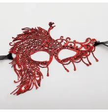 Kırmızı Dantel Masquerade Maskesi 4 No