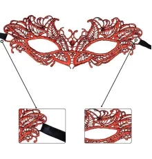 Kırmızı Dantel Masquerade Maskesi 5 No