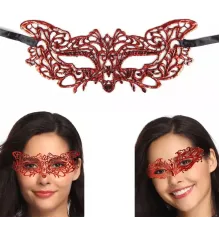 Kırmızı Dantel Masquerade Maskesi 9 No