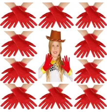 Kırmızı Renk Likralı 23 Nisan 29 Ekim 19 Mayıs Gösteri Bando Eldiveni 10 Çift ( 20 Adet )