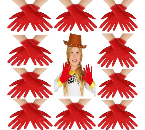 Kırmızı Renk Likralı 23 Nisan 29 Ekim 19 Mayıs Gösteri Bando Eldiveni 10 Çift ( 20 Adet )