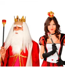 Kırmızı Topuzlu Kral Asası Kraliyet Asası 40 Cm 1 Adet