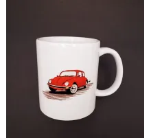 Kırmızı Vosvos Baskılı Kupa