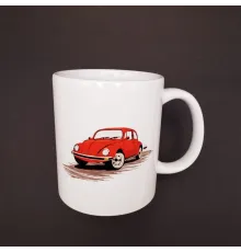 Kırmızı Vosvos Baskılı Kupa