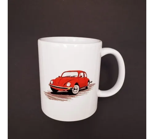 Kırmızı Vosvos Baskılı Kupa