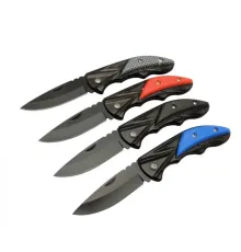 Klipsli 4 lü Set Metal 16 cm Kamp / Outdoor Çakı - Yarı , Kutulu