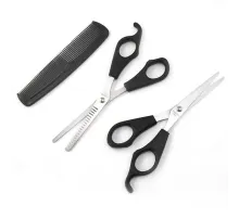 Kuaför Seti Saç Kesme ve İnceltme Makası Tarak Hediye 3lü Set