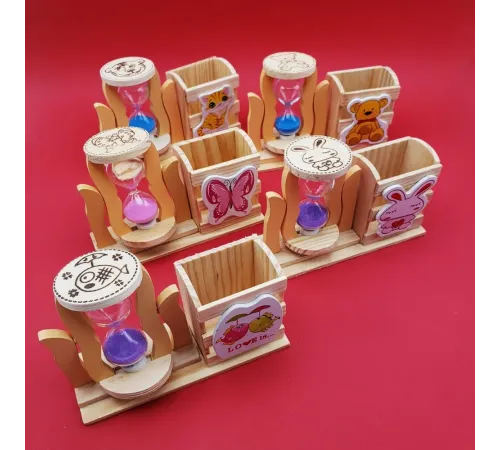 Kum Saati Kalemlik Kutulu