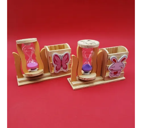 Kum Saati Kalemlik Kutulu