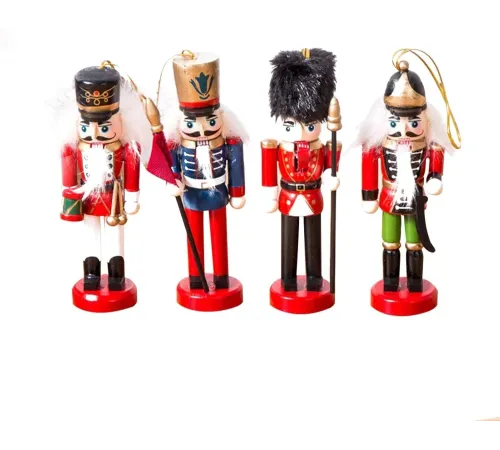 Kurşun Asker Ahşap Dekoratif Eşya 13 Cm 4 Lü Set