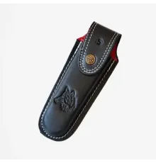 Kurt Figürlü Hakiki Deri Çakı Kılıfı No:2, 12 x 4 cm