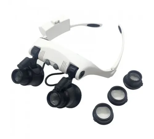 Kuyumcu Saat Onarım Için 10X-15X-20X25X Mercekli Gözlük Büyüteç 9892G-3A