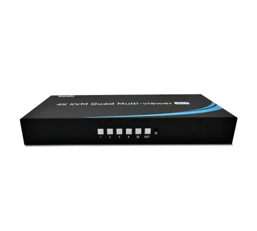 KVM Quad Multi-viewer 4x1<br />4 in 1 out HDMI KVM seamless switch, sharing 1 display<br />Keyboard and mouse, USB 3.0, Quad Multi-viewer <br />Max resolution 4K@30Hz, HDMI 1.4 HD