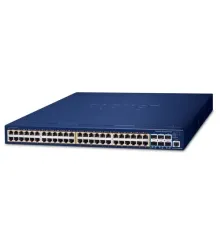 L3 Stack Edilebilir Yönetilebilir Switch <br>
48 x 10/100/1000BASE-T IEEE802.3af/at PoE+ port (Port başına 30.8 watt) (PoE Güç Bütçesi maks. 740 Watt)<br>
6 x 10G SFP+ port<br>
55V DC Yedek Güç<br>
1 x Konsol Port (RJ45 <-> R
