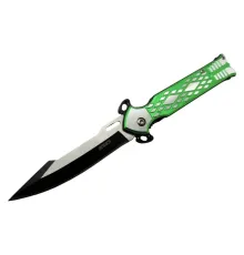 Lanmark Y18C Yeşil İnce Kamp Çakı 20 cm - Manuel, Plastik Desenli Sap