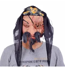 Lateks Saçlı Sakallı Korsan Maskesi