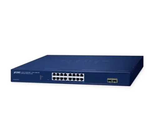 Layer 2 Web Smart Ethernet Switch<br>
16 x 10/100/1000BASE-T port<br>
2 x 100/1000BASE-X SFP yuva<br>
16-Port 10/100/1000T + 2-Port 1000X SFP Web Smart Ethernet Switch