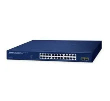 Layer 2 Web Smart Ethernet Switch<br>
24 x 10/100/1000BASE-T port<br>
2 x 100/1000BASE-X SFP yuva<br>
24-Port 10/100/1000T + 2-Port 1000X SFP Web Smart Ethernet Switch