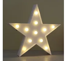 Led Işıklı Beyaz Yıldız Gece Lambası