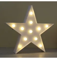 Led Işıklı Beyaz Yıldız Gece Lambası