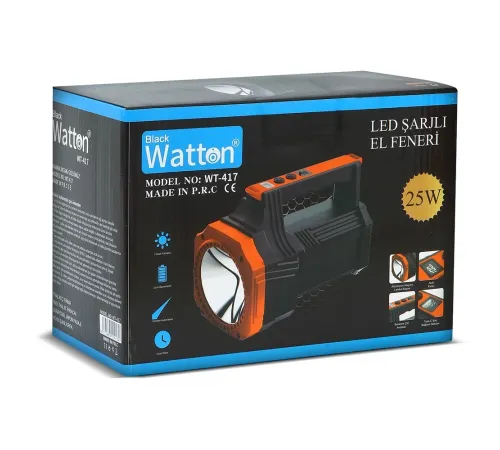 Led Şarjlı El Feneri 25W WT-417