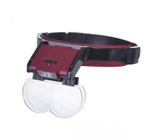 Lens Takmalı 4 Lens Led Lambalı Şapka Tip Büyüteç