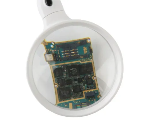 Masaüstü 10X Led Işıklı Büyüteç Okuma El Sanatları Onarım Büyüteç 7765