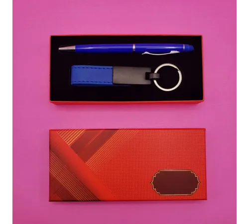 Mavi Kalem Anahtarlık Set