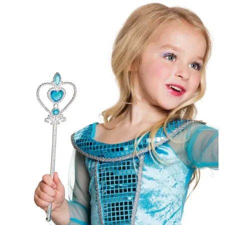 Mavi Renk Kalp İşlemeli Karlar Ülkesi Elsa Asası