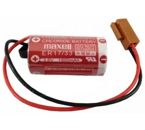 Maxell ER17/33 3.6V 2/3A Size Pil - Kahverengi Soket