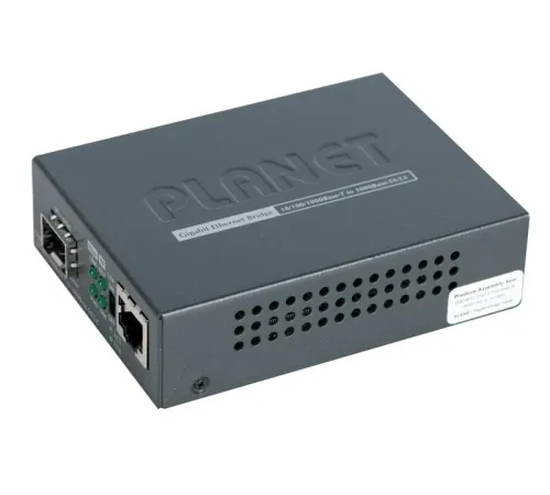Media Converter<br>
10/100/1000Base-T to 1000Base-SX/LX (mini-GBIC, SFP)<br>
Mesafe kullanılacak SFP modeline bağlı olarak değişir