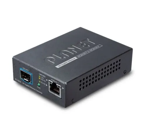 Media Converter<br>
10G/5G/2.5G/1G/100BASE-T <-> 10GBASE-X SFP+<br>
6000 VDC Ethernet ESD korumasına sahip<br>
0 - 50 derece C çalışma ısısına sahip<br>
DIN-ray ve duvara monte edilebilir