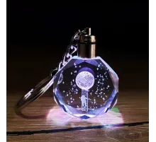 Merdiven Ay Tasarımlı Işıklı Kristal Anahtarlık