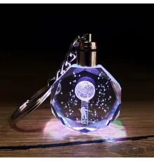 Merdiven Ay Tasarımlı Işıklı Kristal Anahtarlık