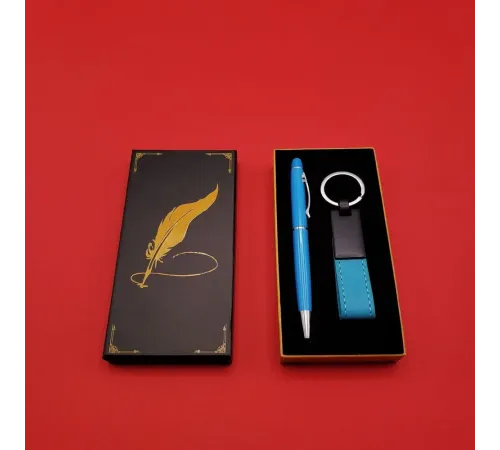 Metal Deri Anahtarlık Ve Kalem