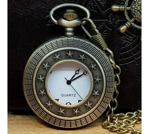 Metal Köstekli Cep Saati Yıldız Model