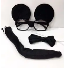 Mickey Mouse Gözlüğü Papyonu Kuyruğu Seti