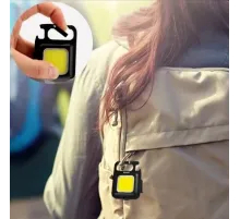 Mini 30 Ledli Mıknatıslı Anahtarlık Flash Kamp Lambası Askılı Kapak Açacaklı Şarjlı Fener