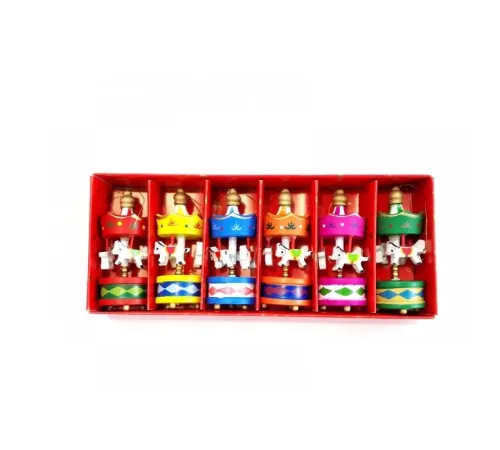 Mini Ahşap 6 lı Atli Karinca Renkli