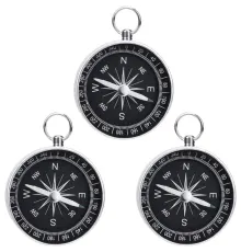 Mini Paslanmaz Alüminyum Pusula G44-2B Gümüş