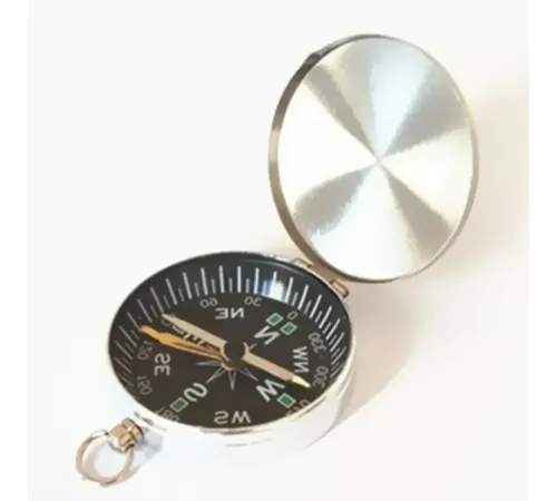 Mini Taşınabilir Kapaklı Cep Saati Model Alüminyum Iğne Kılıtlı Pusula G45-1