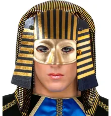 Mısırlı Maskesi Lastik Aparatlı Firavun Maskesi 21x23 cm