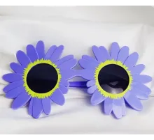 Mor Renk Papatya Şekilli Parti Gözlüğü 18x10 cm