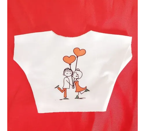 Mutlu Çift Temalı Baskılı Tişört